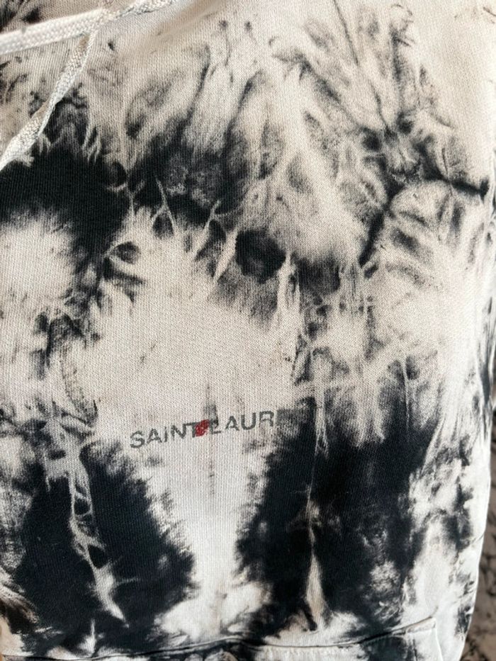 Sweat à capuche gris et noir Saint Laurent - photo numéro 3