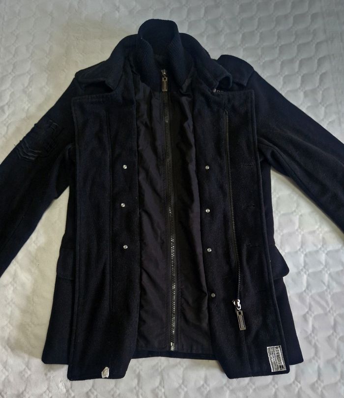 Manteau trench , homme , Rivaldi , taille M , noire - photo numéro 6