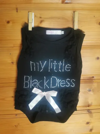 Body bébé fantaisie noir.