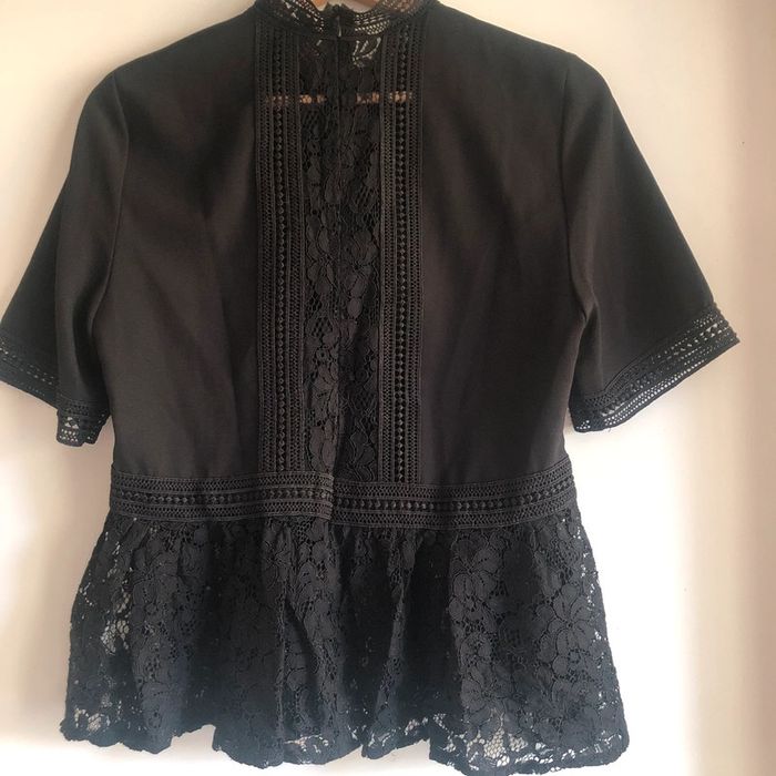 Blouse noire élégante avec dentelle - photo numéro 3