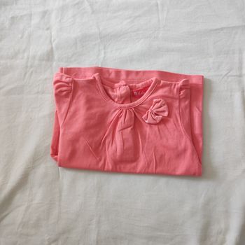 T-shirt bébé fille rose Tissaia 9 mois