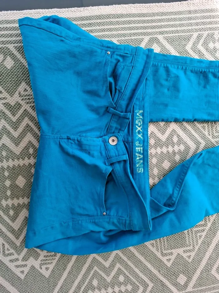 Jeans Mexx bleu turquoise T40 - photo numéro 3