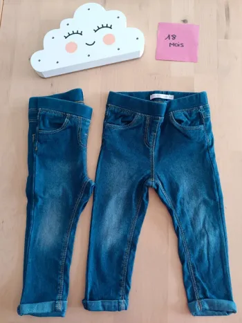 Lot de 2 jeggings 18 mois