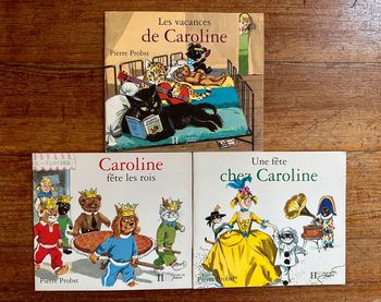 Lot de 3 livres rares Caroline Câlin Pierre Probst vintage collection albums