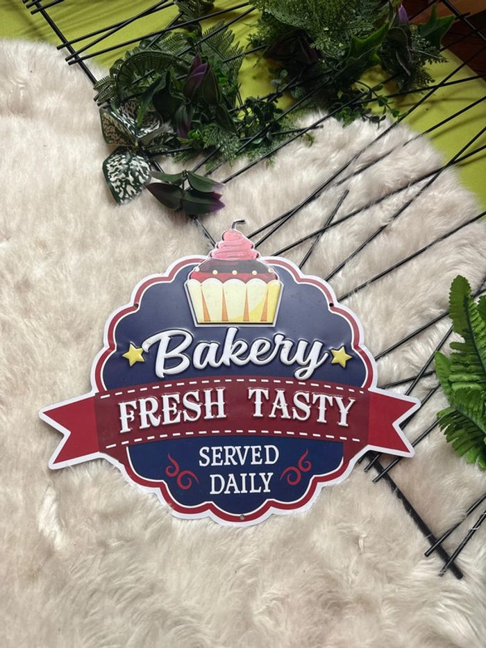 Plaque vintage métal - bakery