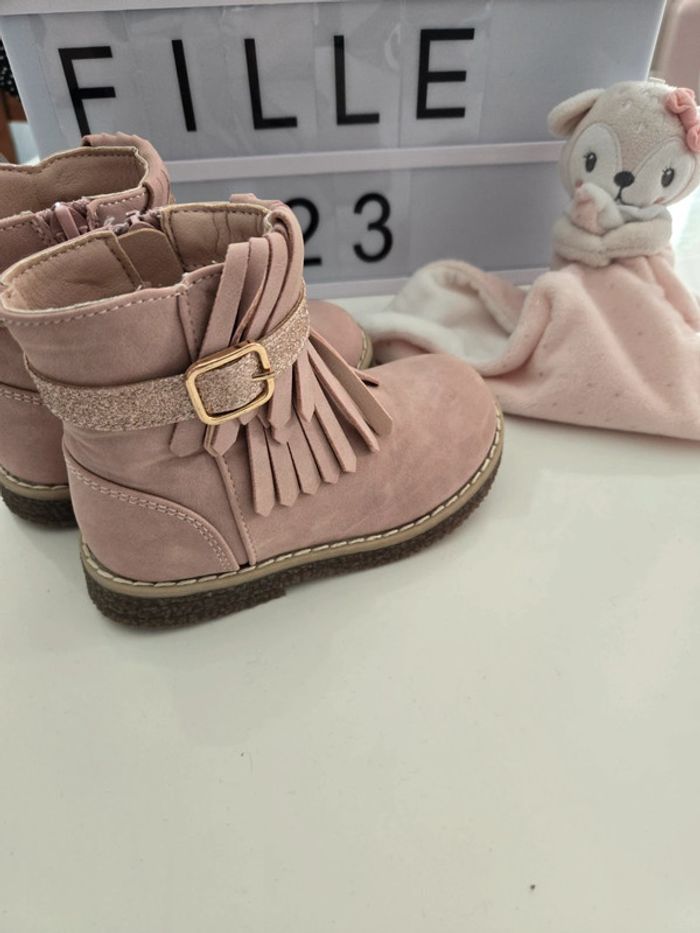 Bottines rose 23