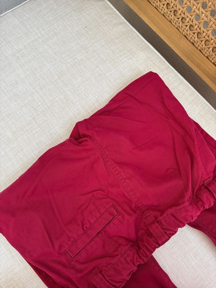 Pantalon rouge bordeaux taille 10 ans - photo numéro 7