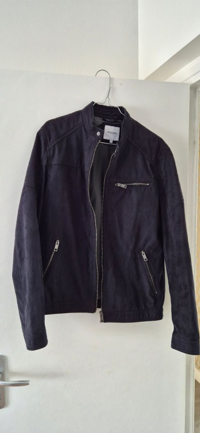 Veste homme jack jones daim noir - photo numéro 2