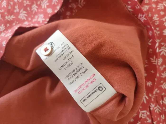 Robe Terracotta Natalys Paris 12 mois 74 cm neuve avec étiquette 🏷 - photo numéro 6