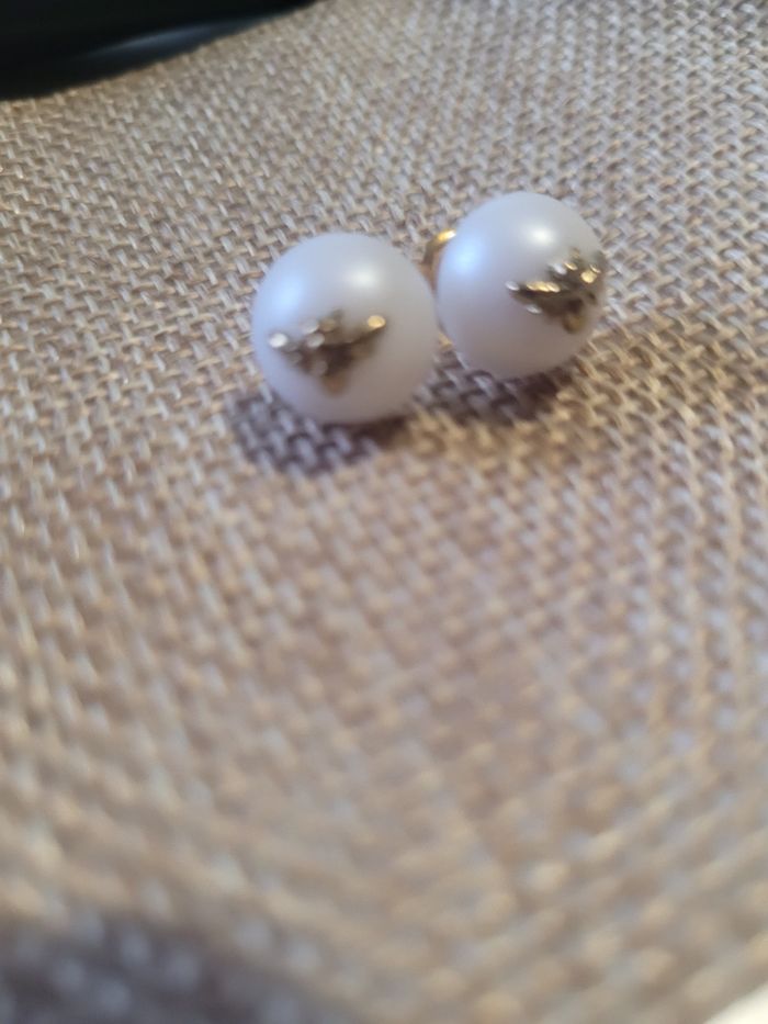 Boucles d'oreilles upcyclé avec jolis boutons - photo numéro 4