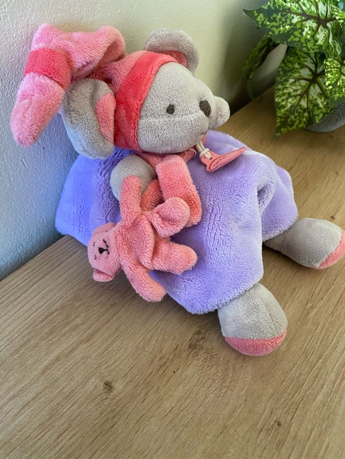 Doudou souris les graffitis violet rose nounours doudou et compagnie - photo numéro 2