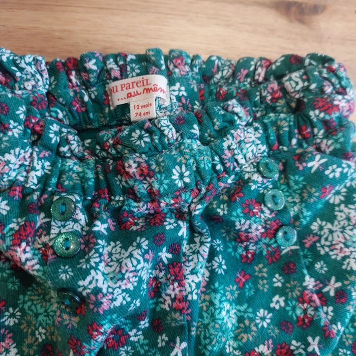 Lot de 2 short culotte velour côtelé 9 et 12 mois - photo numéro 3