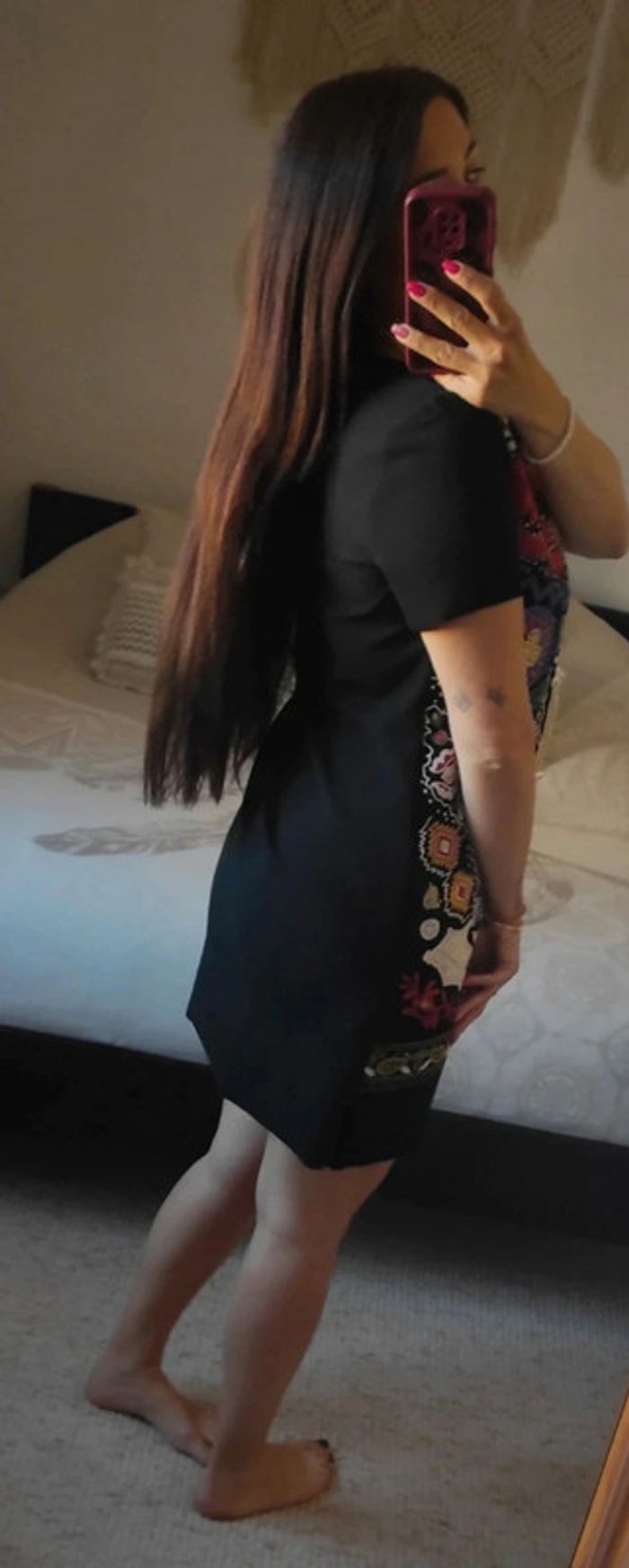 Robe Zara noir et multicolore M stretch - photo numéro 5