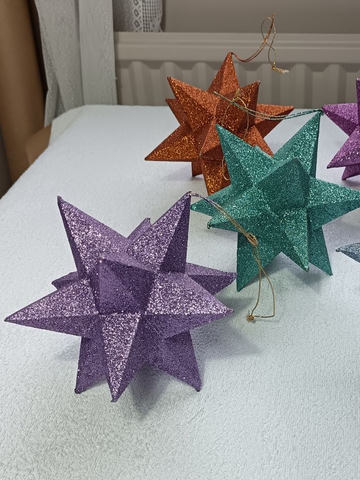 lot 5 grosses boules étoiles de Noël - photo numéro 4