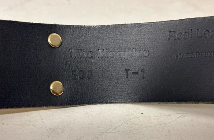 Ceinture The Kooples en cuir noir – Boucle dorée – Taille 1 - photo numéro 3
