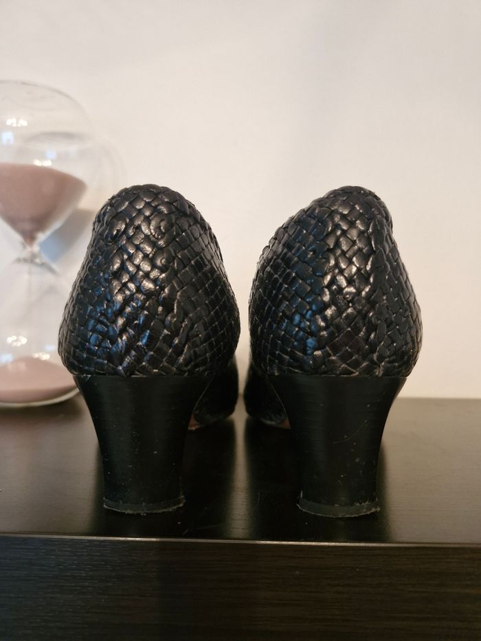 Escarpins tressés noir - photo numéro 4