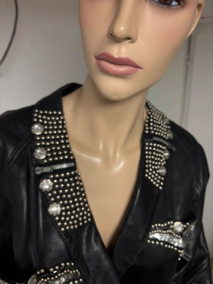 Magnifique perfecto les terribles en cuir fait sur mesure - photo numéro 3