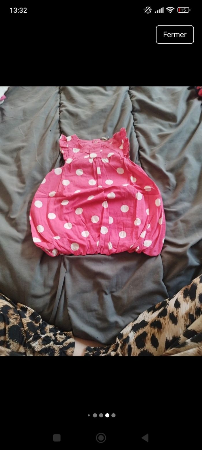 Lot de robes et salopette bébé fille 6 mois - photo numéro 7