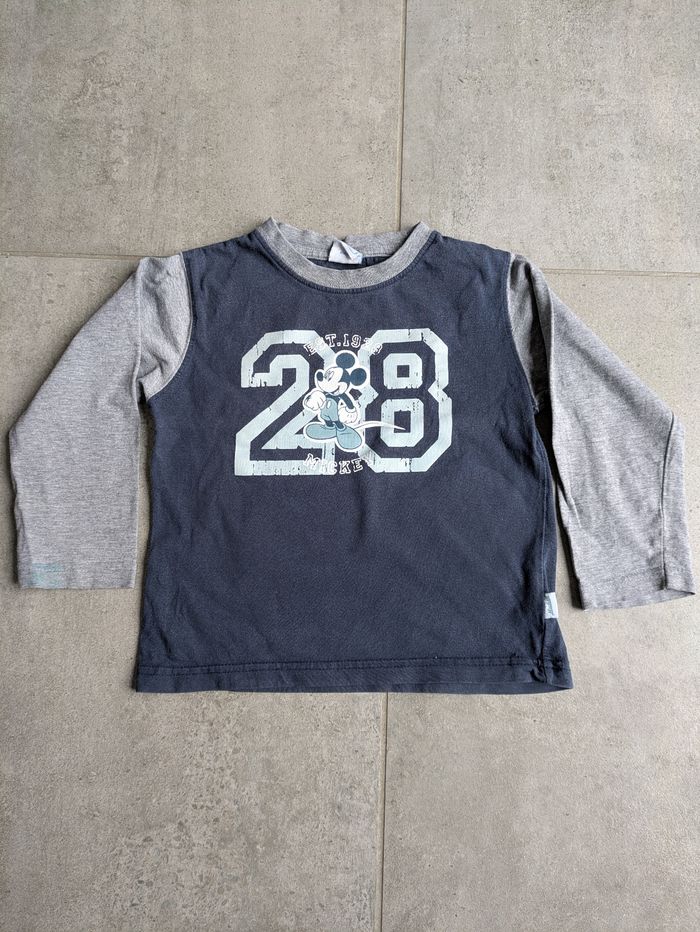 Tee shirt manches longues mickey 3 ans