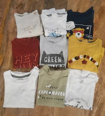 9 tee shirts manches longues