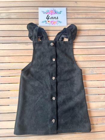 Robe salopette noire gemo 4 ans