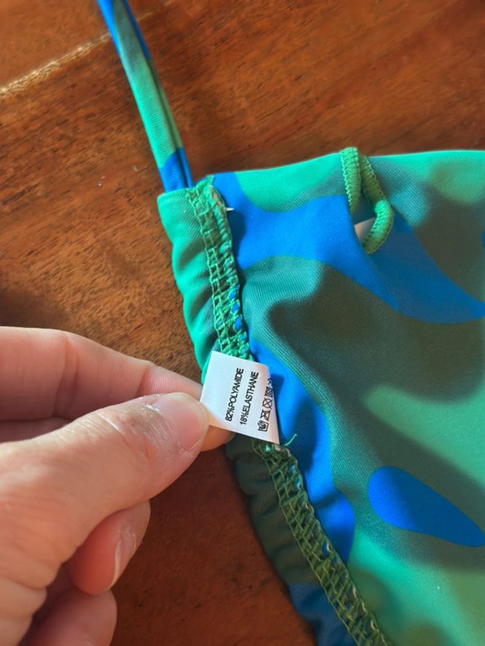 Maillot de bain 2 pièces camouflage bleu-vert – Neuf, taille S - photo numéro 9