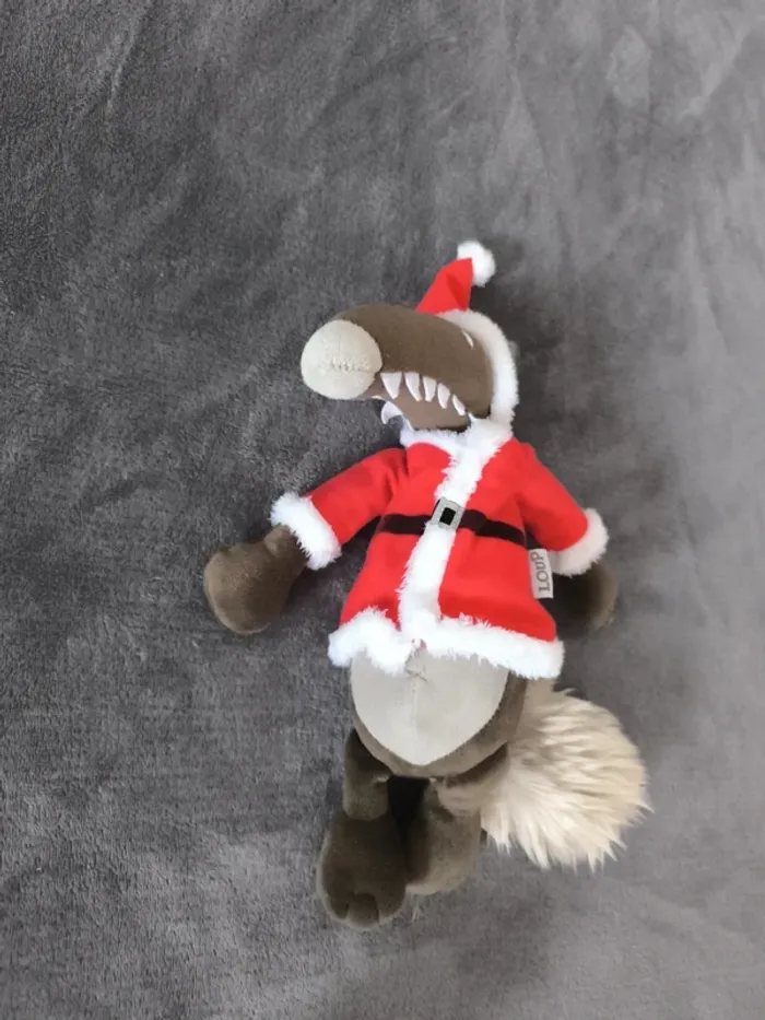Loup père noël peluche - photo numéro 2