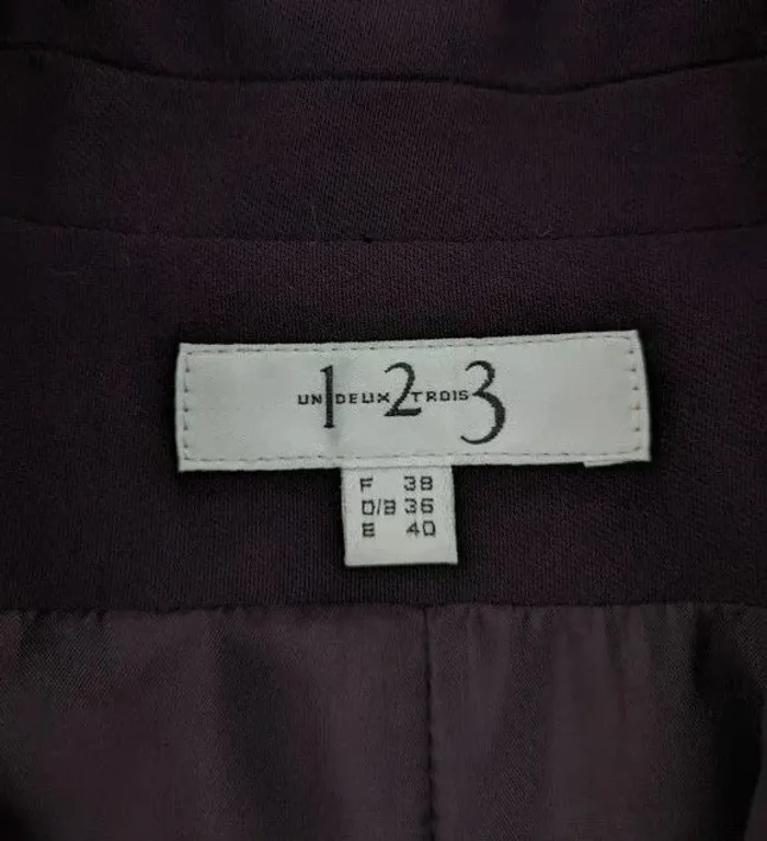 Veste blazer violet - 123 - taille 38 - photo numéro 4