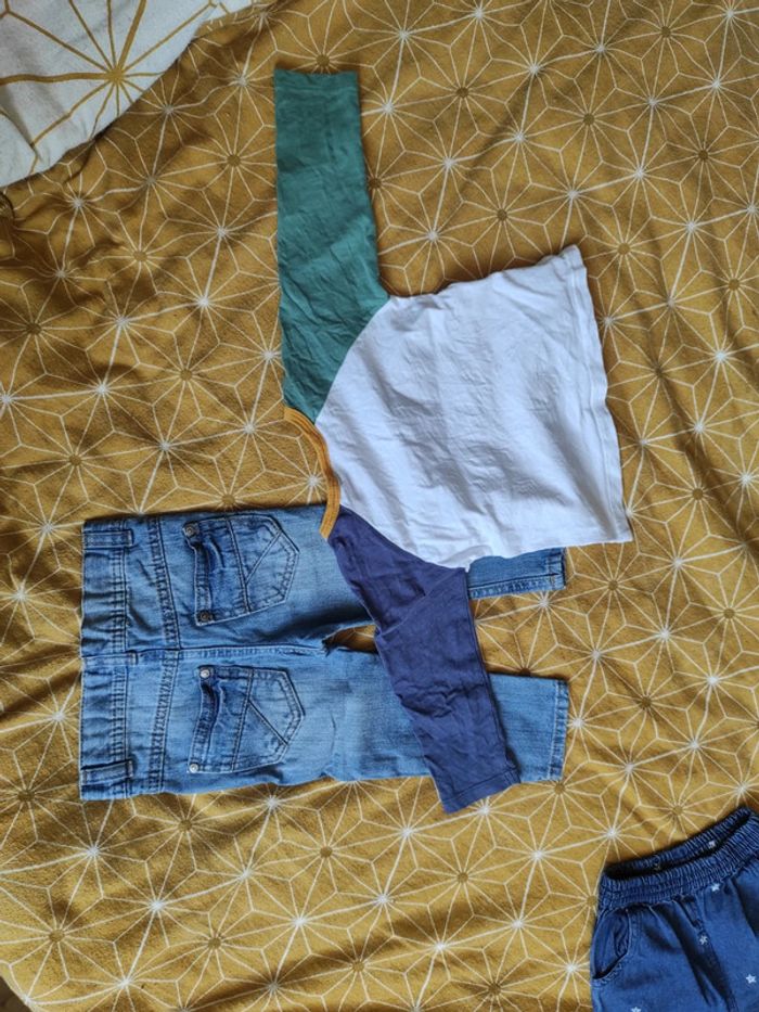 Ensemble tee shirt Manche longue et un manche courte +jeans+chaussures - photo numéro 10
