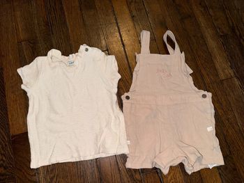 Ensemble salopette t-shirt ikks 12 mois