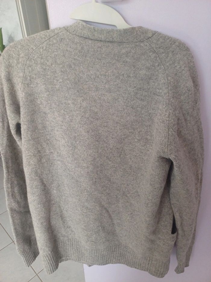 Gilet lacoste femme gris très bon état logo brodé vert taille XL - photo numéro 7