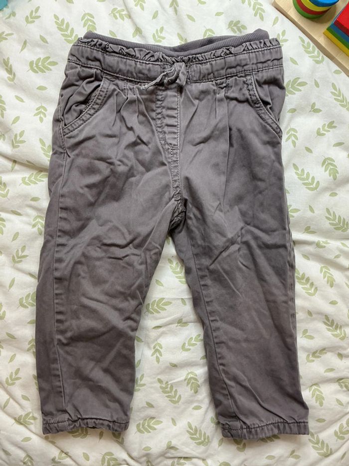 pantalon gris doublé kimbaloo 24 mois - photo numéro 3