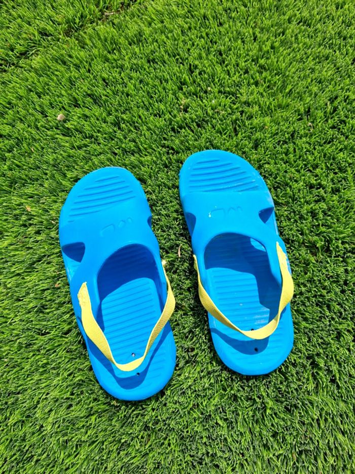 Sandales claquettes tongs plage piscine mer bleu nabaiji taille 27 28 - photo numéro 7