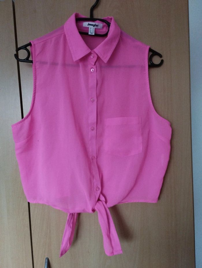 Chemise manche courte a noeud