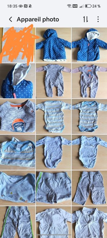 Lot vêtements garçon 9 mois