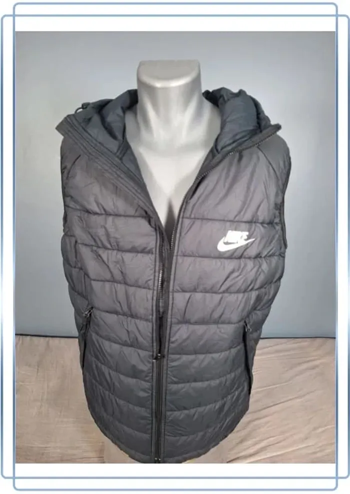 Doudoune sans manches nike vintage - homme noir taille xl - floqué (523) - photo numéro 7