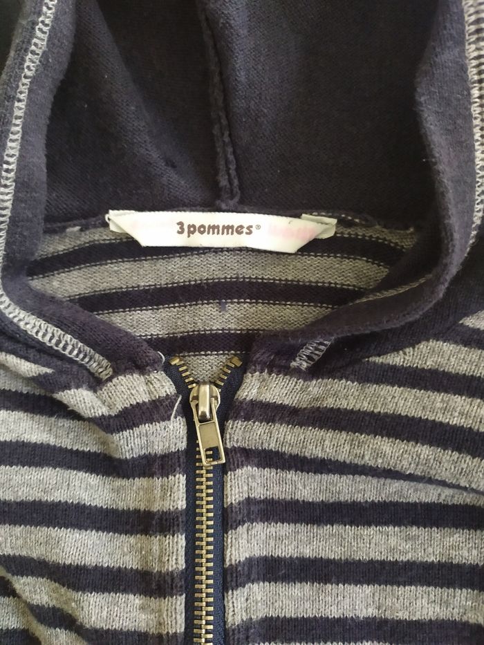 Gilet zip à capuche Orchestra 3 ans en coton - photo numéro 2