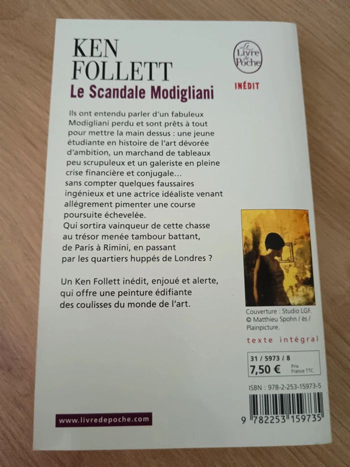 Ken Follett 🍀 Le scandale Modigliani - photo numéro 3