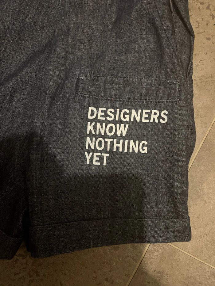 6 ans - DKNY salopette jeans souple brut - photo numéro 3
