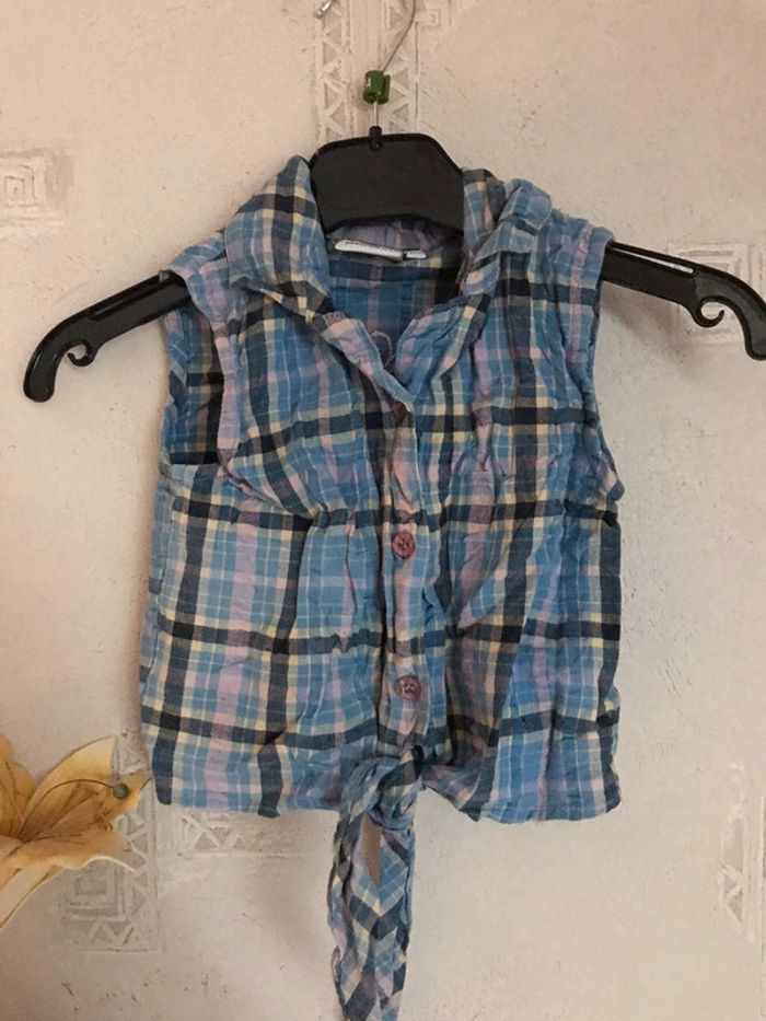 Chemise à carreaux bleu C&A - photo numéro 2