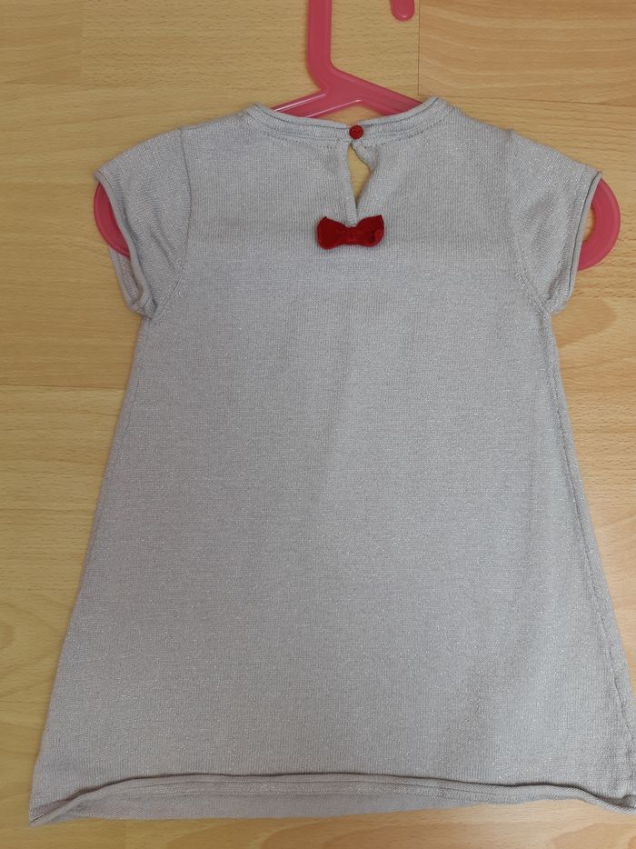 Robe grise pailletée Obaibi 18 mois excellent état - photo numéro 3