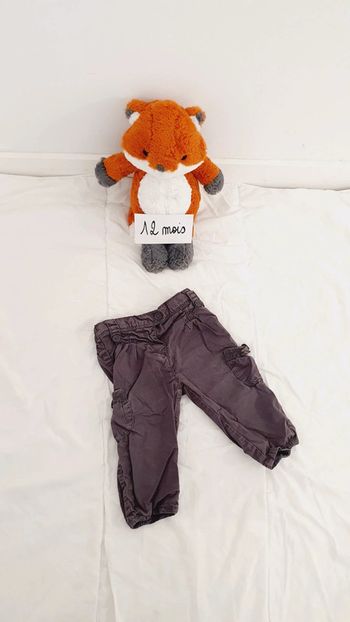 Pantalon gris bébé fille ou garçon mixte 12 mois