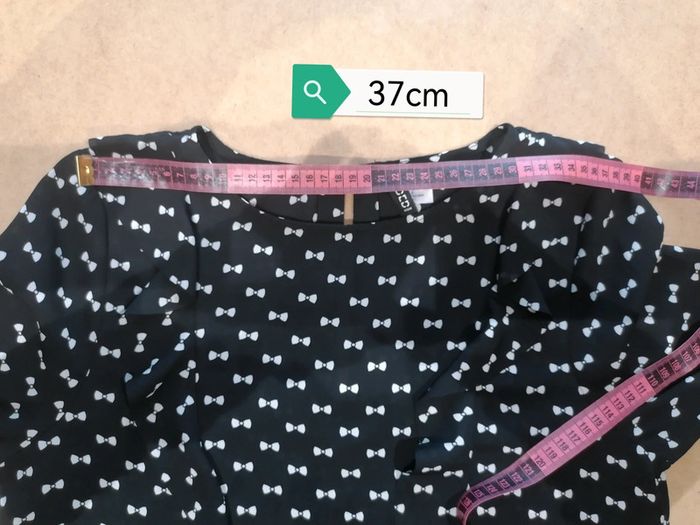 Blouse noire noeud blanc Divided H&M S - photo numéro 12