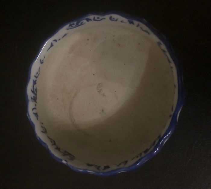 Cendrier asiatique blanc et bleu - photo numéro 3