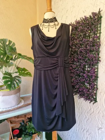 🌸 Robe noire Cache-Cache, drapé chic