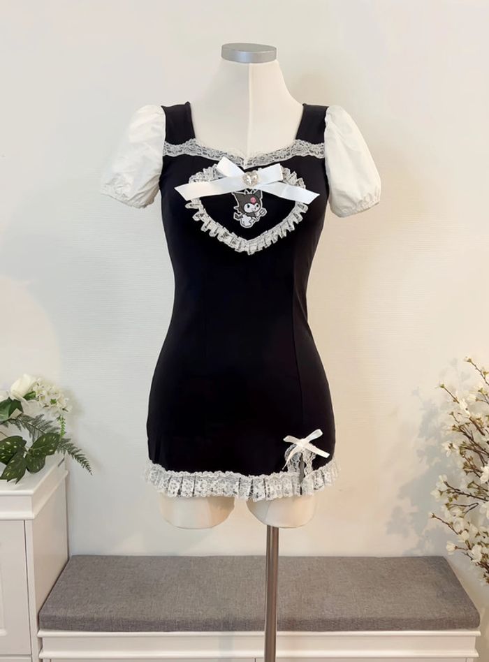 Robe noire style Sanrio Kuromi Lolita Princesse - photo numéro 3