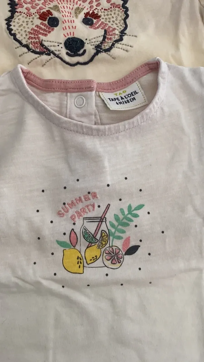 Lot de 5 tee shirt fille TAO - photo numéro 2