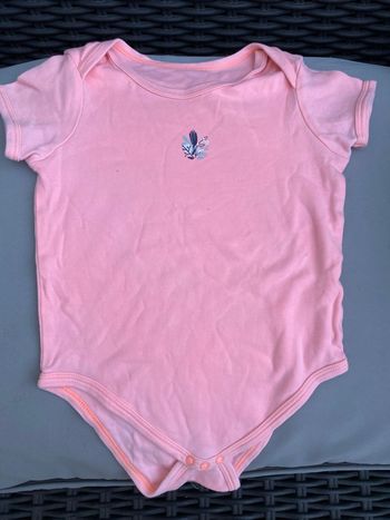 Body rose manches courtes  