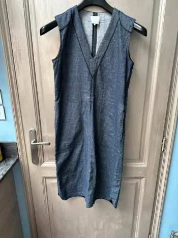 Robe bleu longue en lin Ginger 38