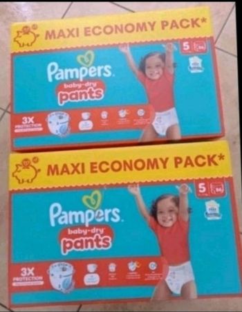 A72 couches culotte pampers baby dry taille 5